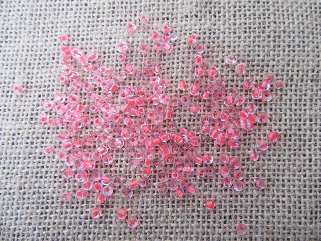 490Grams Deep Pink Round Glass Seed Beads 2-4mm - Click Image to Close