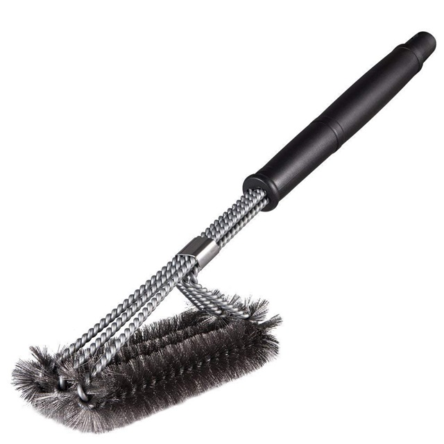 1X Grill Brush Stainless Steel Barbecue Cleaning Tool Woven Wire - Click Image to Close