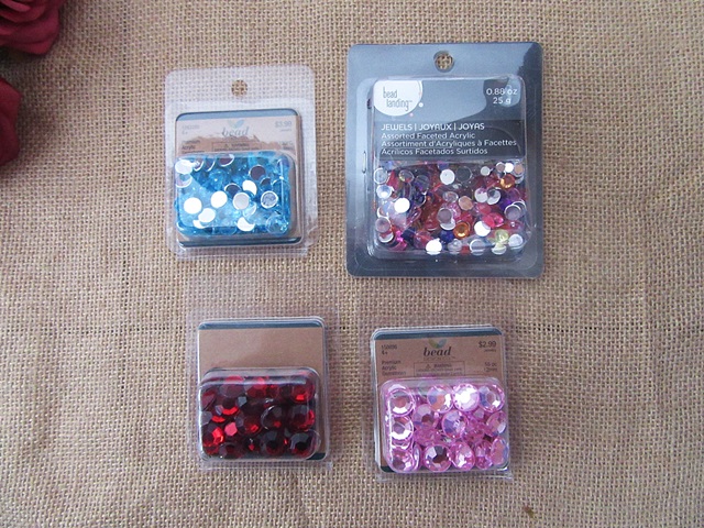 12Sheets Flatback Acrylic Gemstones Rhinestones Retail Package - Click Image to Close