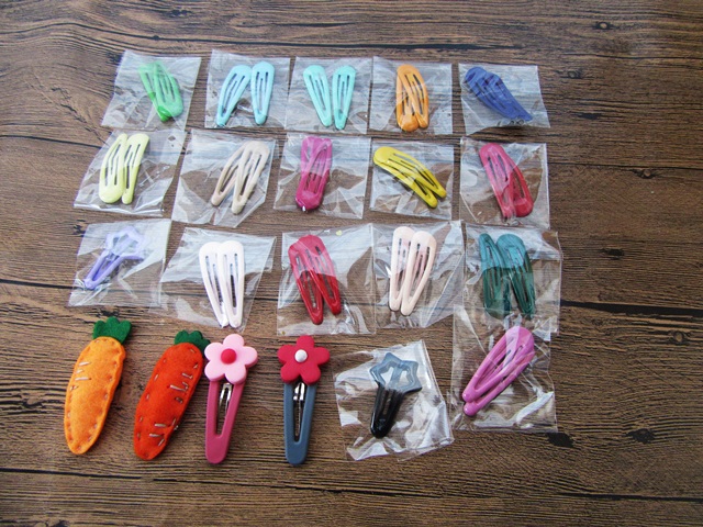 50Packs x 2Pcs Hairclips BB Snap Hair Clips Assorted - Click Image to Close