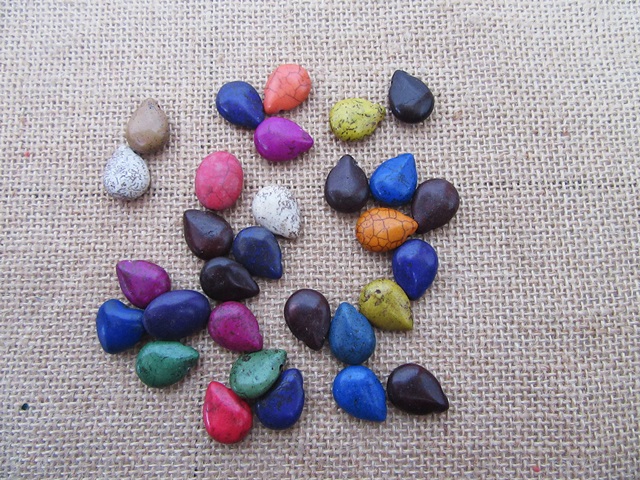 400Grams Gemstone Beads Charms Mixed Color - Click Image to Close