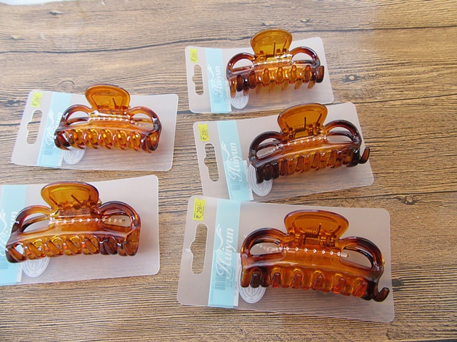 12Pcs New Claw Hair Clips Hair Clamp - Coffee Color - Click Image to Close