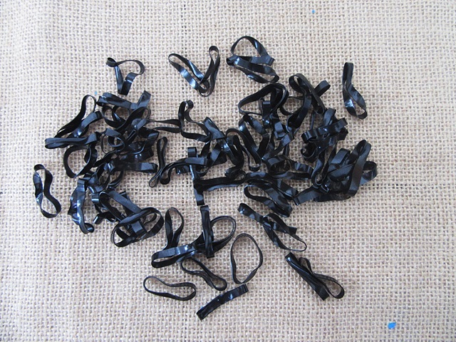 9Pkts x 200Pcs Black Disposable Hair Bands Elastic Rubber Band R - Click Image to Close