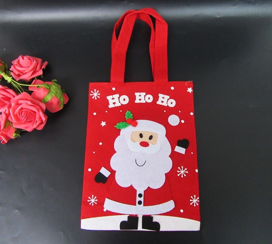 12Pcs Red Santa Claus Christmas Candy Bag Hand Bag Gift Bag - Click Image to Close