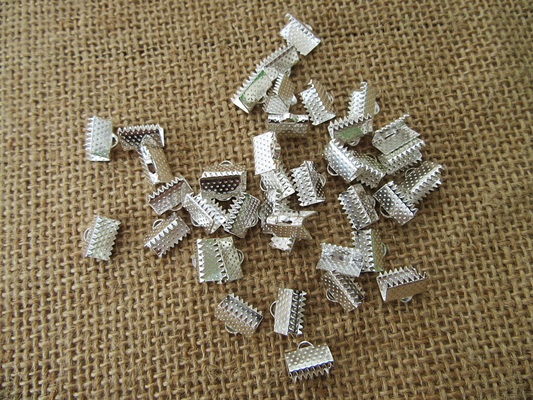 12Packs X 40Pcs Silver Snap Hook Closing for Ribbons - Click Image to Close