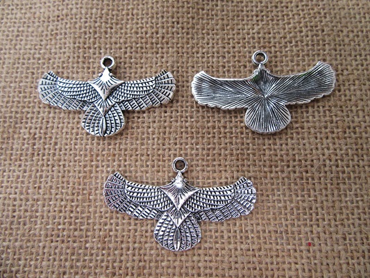 16Pcs Alloy Large Vivid Eagle Beads Charms Pendants - Click Image to Close