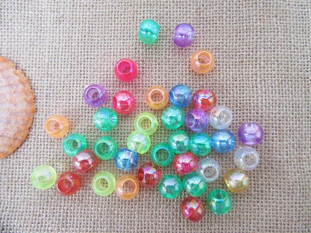 12Sheet x 150Pcs Colorful Plastic Barrel Pony Beads Dreadlock - Click Image to Close