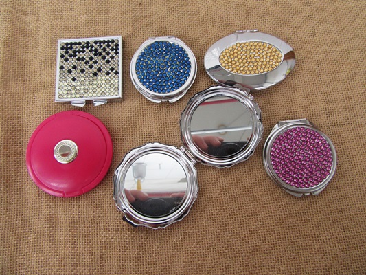 6Pcs Pocket Mirror Compact Cosmetic Make Up Mirror - Click Image to Close