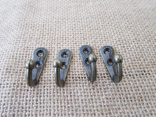 100Pcs 3cm Antique Bronze Coat Hat Clothes Wall Hook Kitchen Han - Click Image to Close