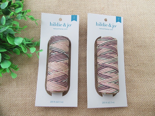 3Rolls x 62.5Meter Hemp Rope Twine String Cord Art Gift Scrapboo - Click Image to Close