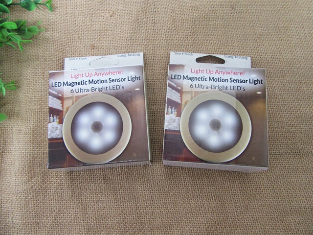 6Pcs New Led Magnetic Motion Sensor Light 6 Ultra-Bright LEDs - Click Image to Close