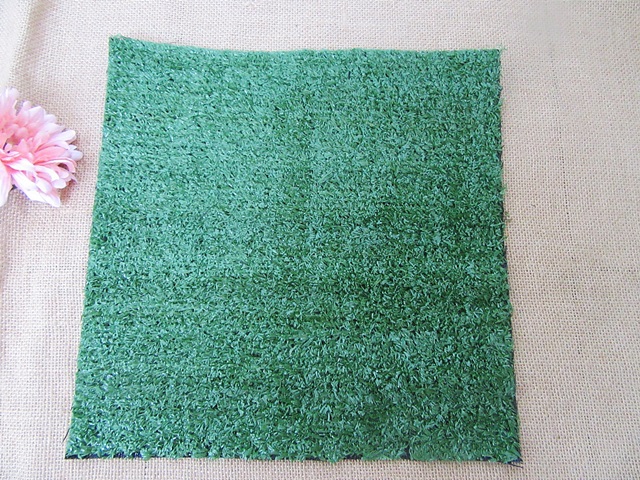 24Pcs Decorative Adhensive Synthetic Grass Tile Artificial Mat - Click Image to Close