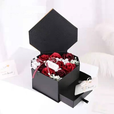 1Set Red Bath Artificial Rose Soap Flower Mother's Day Valentine - Click Image to Close