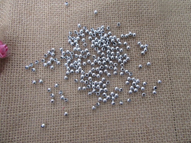 250g (9000pcs) Silver Round Spacer Beads 4mm for DIY Jewellery M - Click Image to Close