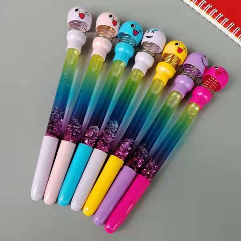 20Pcs Emoji Black Ink Gel Pen Stationery Office Use Assorted - Click Image to Close