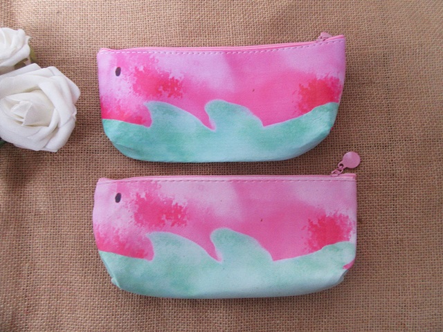 6Pcs Pink Pencil Case Zipper Bag Makeup Bag - Click Image to Close