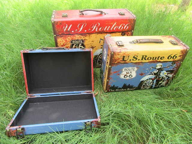 1Set 3in1 Vintage Suitcase Cabinet Organiser - Randomly Design - Click Image to Close