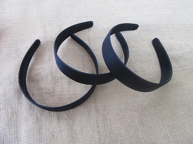 12Pcs Black Headband Hair Band Hair Hoop Head Wear 28mm Wide - Click Image to Close