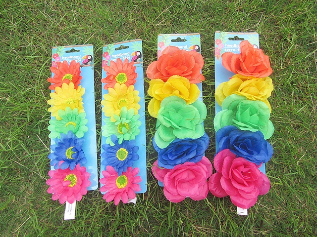 6Pcs Floral Bow Elastic Headbands Hair Band Hair Accessories - Click Image to Close