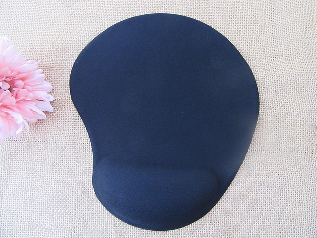 1Pc Black Mouse Pad w/Foam Wrist Rest Wrist Protect Office - Click Image to Close