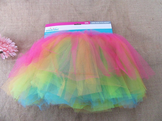 1Pc Classic Rainbow Layered Tulle Ballet Tutu Skirt Party Costum - Click Image to Close