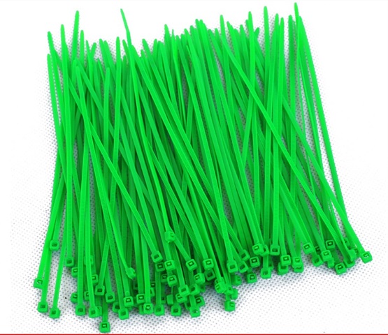 100Pcs Green Zip Tie Plastic Wire Ties Self-Locking Nylon Zip - Click Image to Close