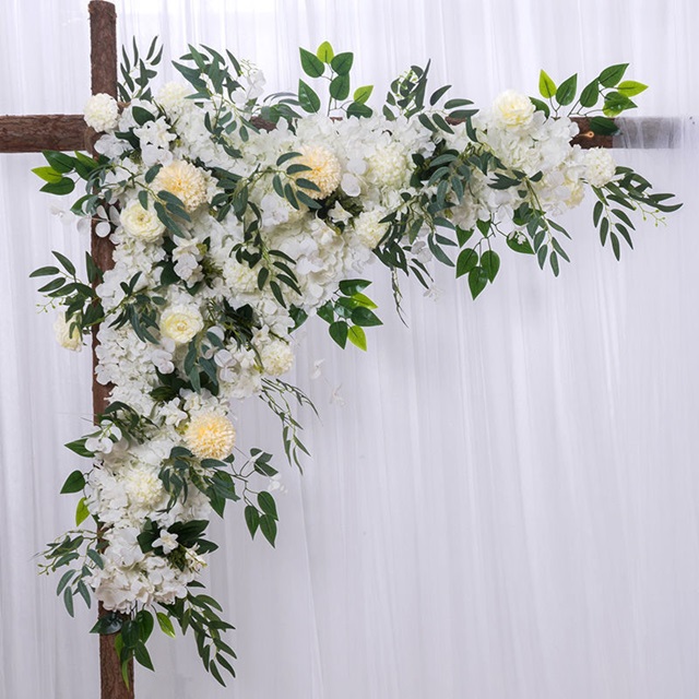 1Pc Luxury Artificial Corner Flower Arrangement Wedding Backdrop - Click Image to Close