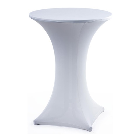 1Pc White Cocktail Table Covers Stretch Dry Bar Spandex Cloth We - Click Image to Close