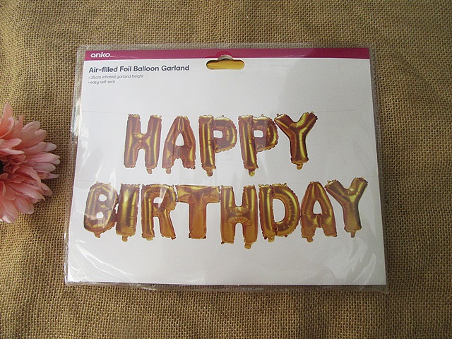 1Pack Air-Filled Foil Balloon Garland HAPPY BIRTHDAY Party - Click Image to Close