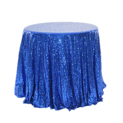 1Pc Loyal Blue Sequin Table Cloth Cover Backdrop Wedding Party - Click Image to Close