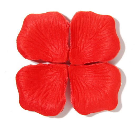 1000 Fabric Rose Petals Wedding Party Decoration - Red - Click Image to Close