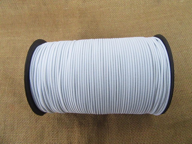 200m White Sewing Elastic Thread Cord Making 2mm Thick - Click Image to Close