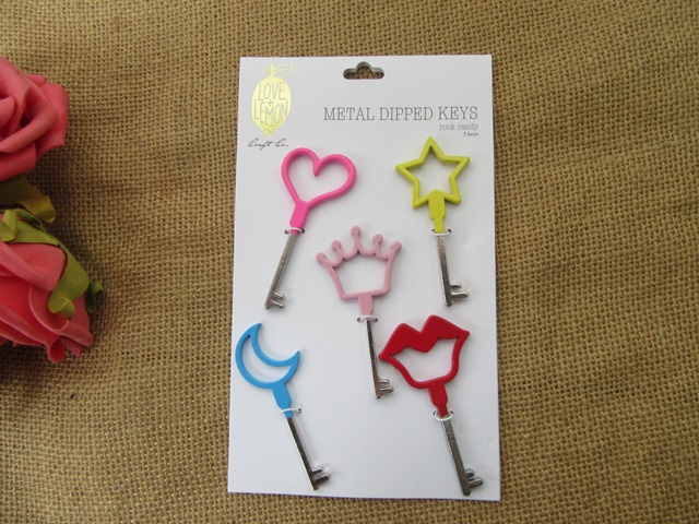 6Sheet x 5Pcs Dipped Keys Pendant Charm Keys Fashion Accessories - Click Image to Close