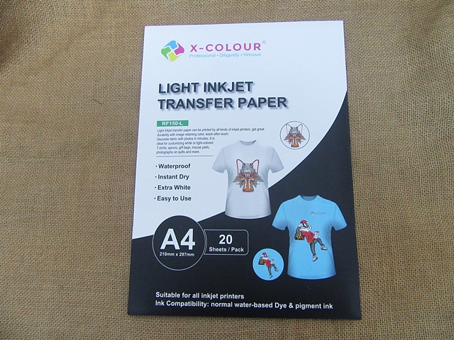 20Pcs T-Shirt Print Iron On Heat Press Light Inkjet Transfer - Click Image to Close