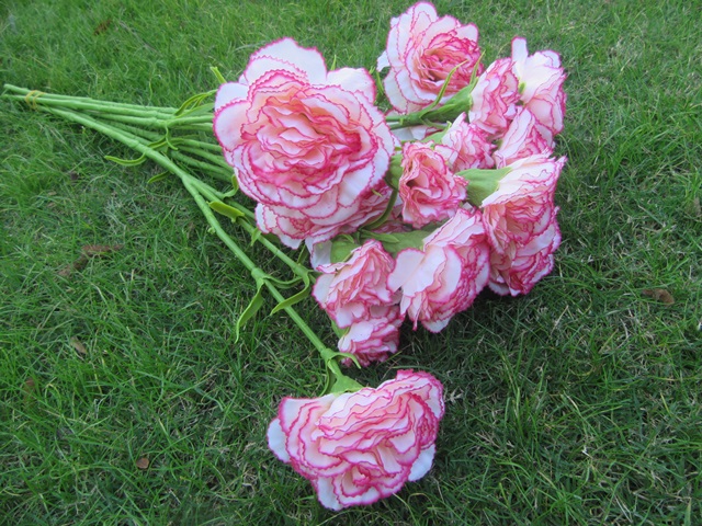 6Pcs Carnation Artificial Flower Home Decoration - Pink - Click Image to Close