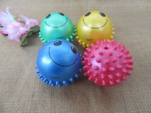 12Pcs Anti-Stress Smiley Squeeze Reliever Spikey Ball Mixed - Click Image to Close