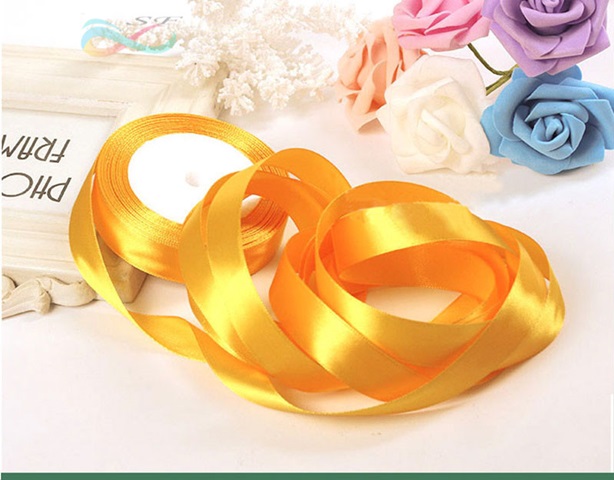 10Rolls X 25Yards Orange Satin Ribbon 18mm - Click Image to Close