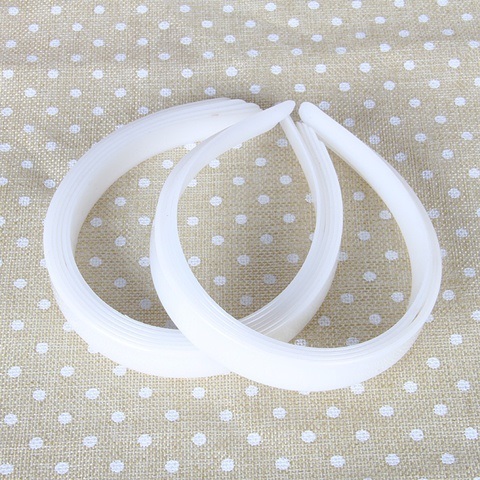 20X New White Plastic Headbands Jewelry Finding 20mm Wide - Click Image to Close