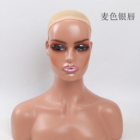 1Pc Female Mannequin Bald Head Display Props Shoulders Bust - Click Image to Close