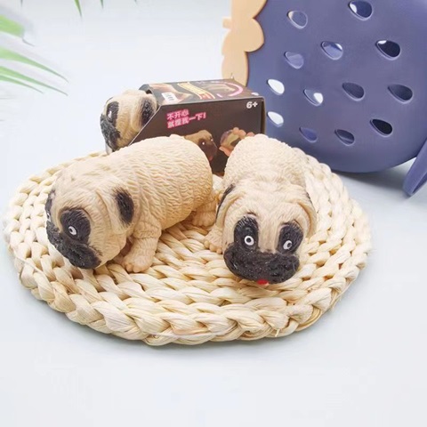 10Pcs Cute Pug Dog Squishy Toy Stress Reliever Stretchy Toy - Click Image to Close