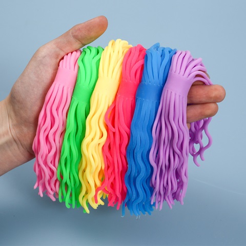 10Pcs Spaghetti Stress Reliever Stretchy Sensory String Noodles - Click Image to Close