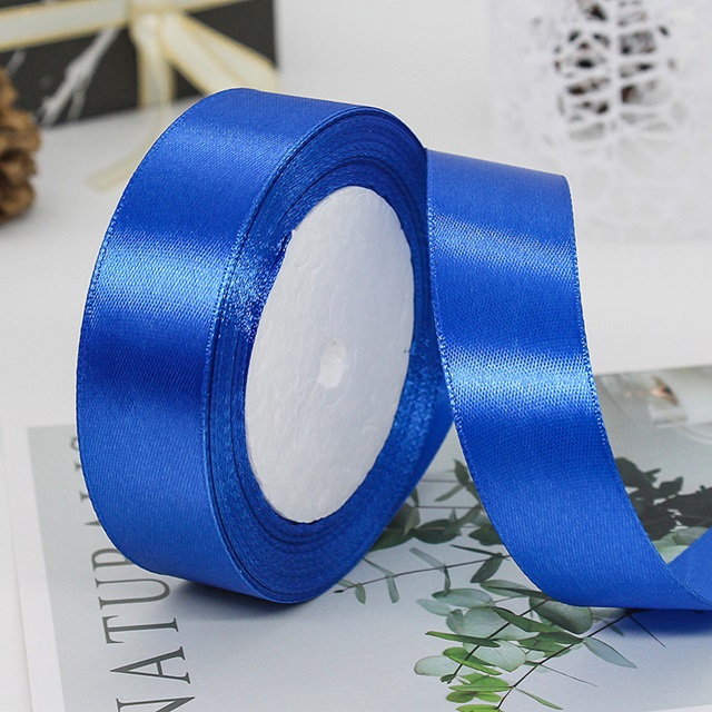 10Rolls X 25Yards Loyal Blue Satin Ribbon 15mm - Click Image to Close