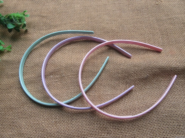 36Pcs Macaron Color Thin Headbands Base Hair Bands Hair Loop 8mm - Click Image to Close