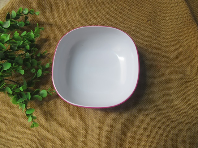 10Pcs Snack Soup Cereal Bowl Plate Display Holders Dish - Pink - Click Image to Close