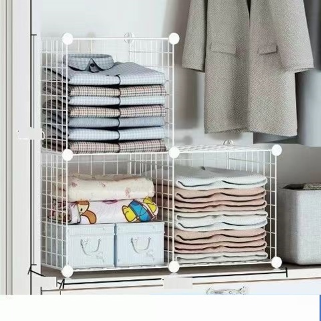 One Set X 3 Stackable Cube Storage Unit Kit White Color - Click Image to Close