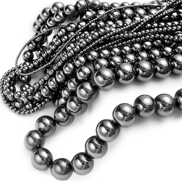 6Card Round Oval Etc Hematite Loose Spacer Beads for Jewelry Mak - Click Image to Close