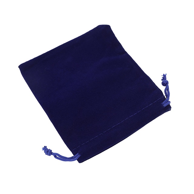 50 Blue Velvet Drawstring Gift Jewelry Pouches 12x10cm - Click Image to Close