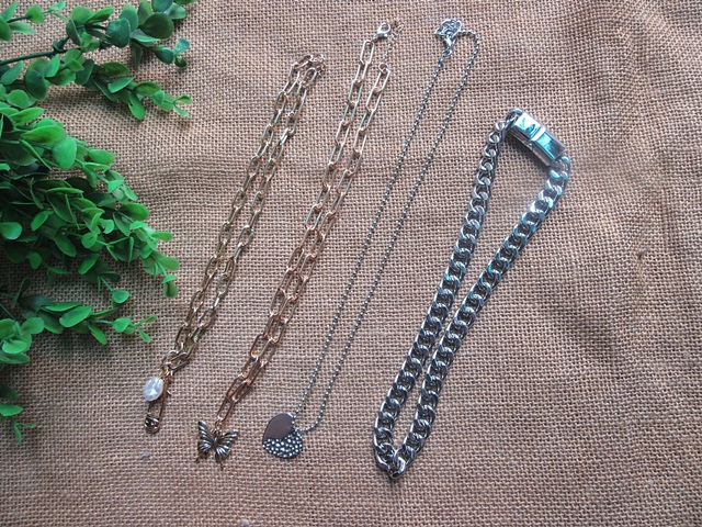 6Pcs Various Long Chain Necklaces for Women Jewellery - Click Image to Close