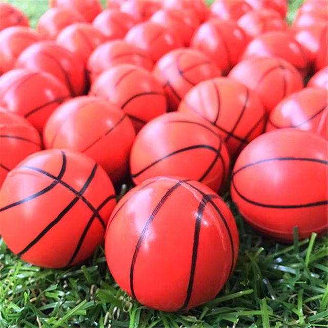 50 Basketball Rubber Bouncing Balls 42mm Mixed Color - Click Image to Close