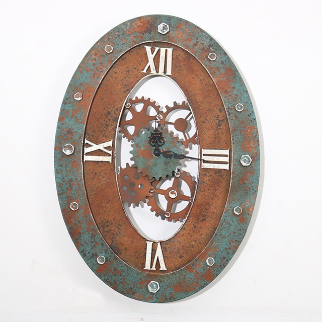 1Pc Rusty Vintage Decorative Hanging Wall Clock Home D?cor - Click Image to Close